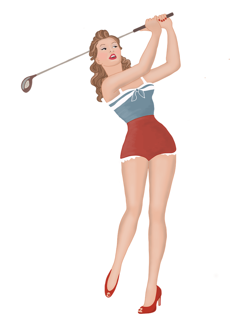 Pin-Up Girl 2 T-Shirt | Fury Golf Navy / M