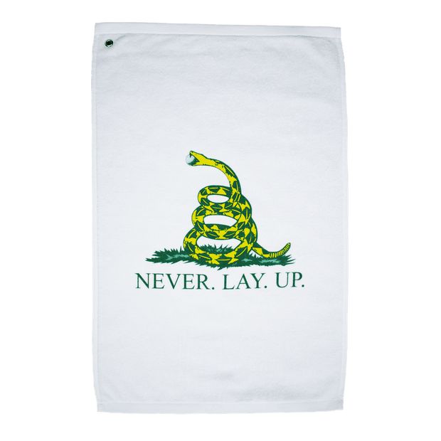 Never Lay Up Golf Towel